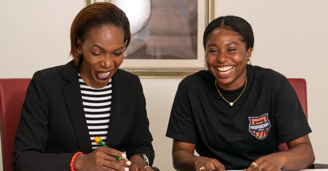 Ajo Balogun with a colleague at an event