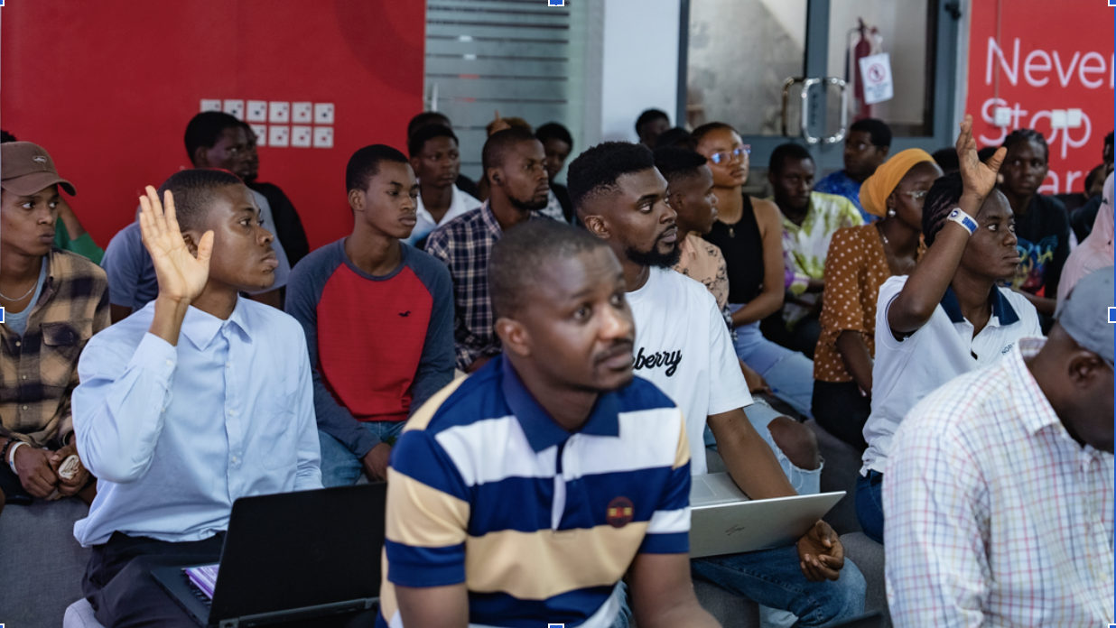 JobRed program participants in a group session